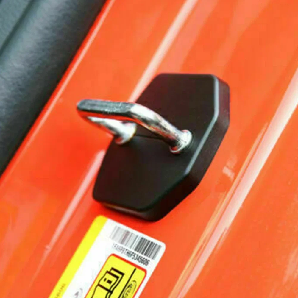 Car Door Lock & Door Stopper Catch Cover Buckle Cover Protector  Arm Checker Protector Guard For Ford Mustang 2015-2021