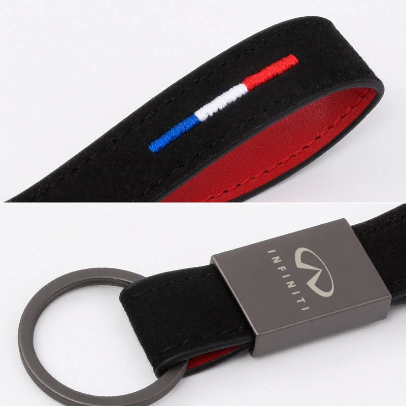 Car key ring key chain accessories leather pendant For Infiniti FX35 Q50 Q30 ESQ QX50 QX60 QX70 EX JX35 G35 G37 EX3 Accessories