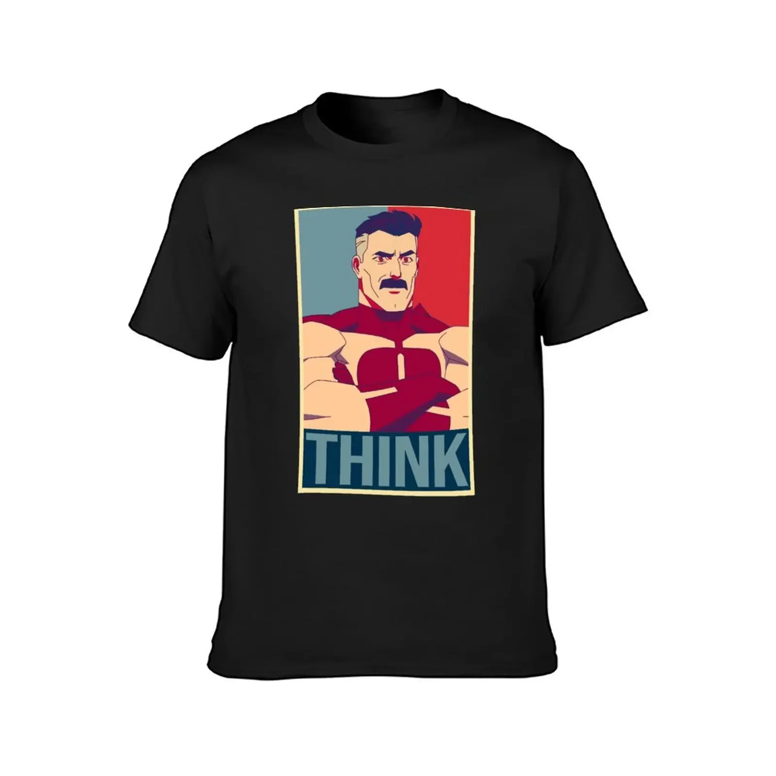 Omni-Man - Think Poster T-Shirt plus sizes vintage anime shirt mens workout shirts