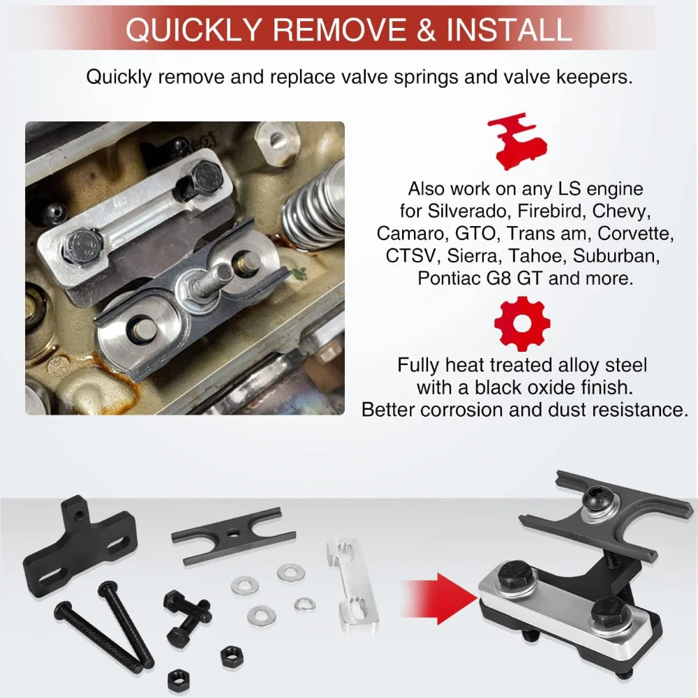 Per motori LS Strumento compressore molla valvola per motori 4.8L, 5.3L, 5.7L, 6.0L, 6.2L, LS6, LS2, LS1, LS3, LQ9, LQ4, LS