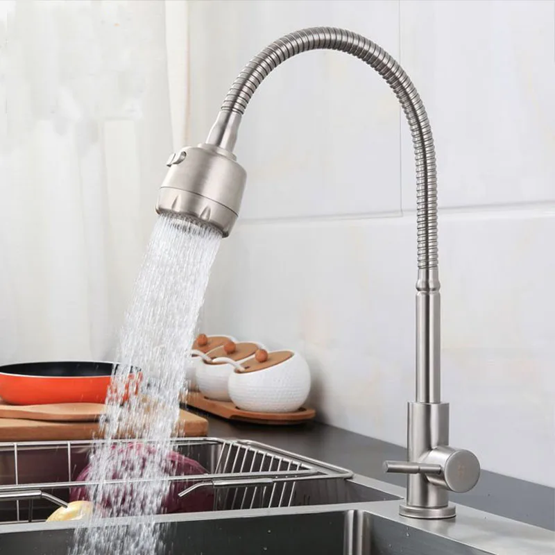 

Кухонная раковина из нержавеющей стали, одинарный кран для холодной воды, кран для умывальника с одной ручкой, настенный кран для раковины для ванной комнаты