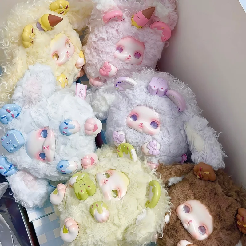 Genuíno loloan sobremesa série na moda pelúcia vinil caixa cega doce bonito boneca brinquedo desktop ornamento saco pingente garagem kit presente