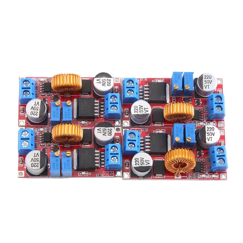 Li-Ion Battery Charging Module 5A Constant Current Voltage LED Driver Buck Power Supply Vertical Red Board Module Easy To Use