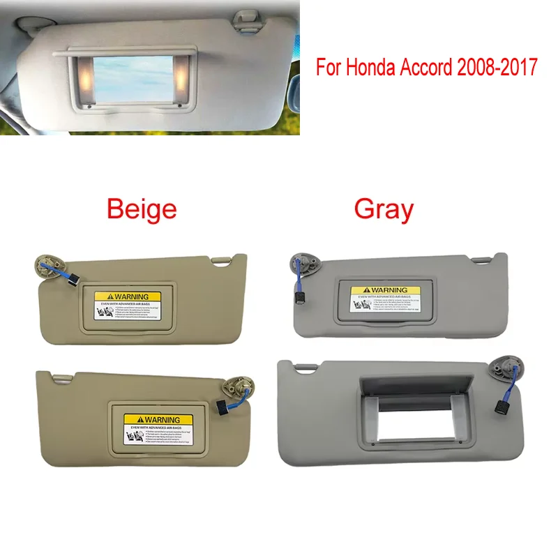 2PCS Car Sun Visor For Honda Accord 2008 2009 2010 2011 2012 2013 2014 2015 2016 2017 Replacement Accessories 83280TA5A51ZA