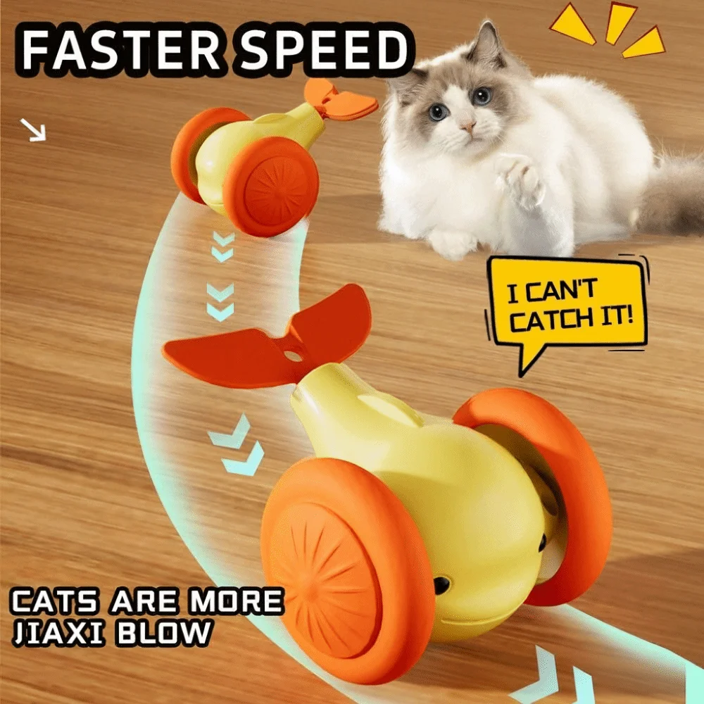

USB Charging Cat Interactive Whale Interactive Plastic Cat Teaser Running Car Automatic Rolling Ball Intelligent Soothing