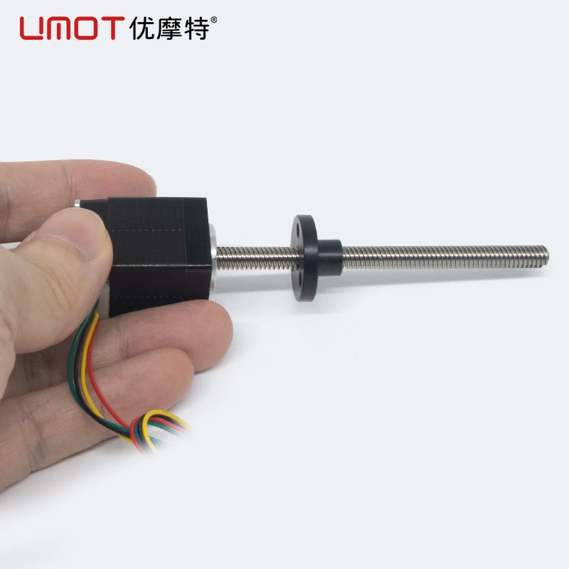 UMOT 20mm Mini Nema8 Lead Screw Stepper Motor 0.5A 8mNm-18mNm 8-12N Thrust Linear Stepper Stepping Motor with Tr5 Screw for CNC