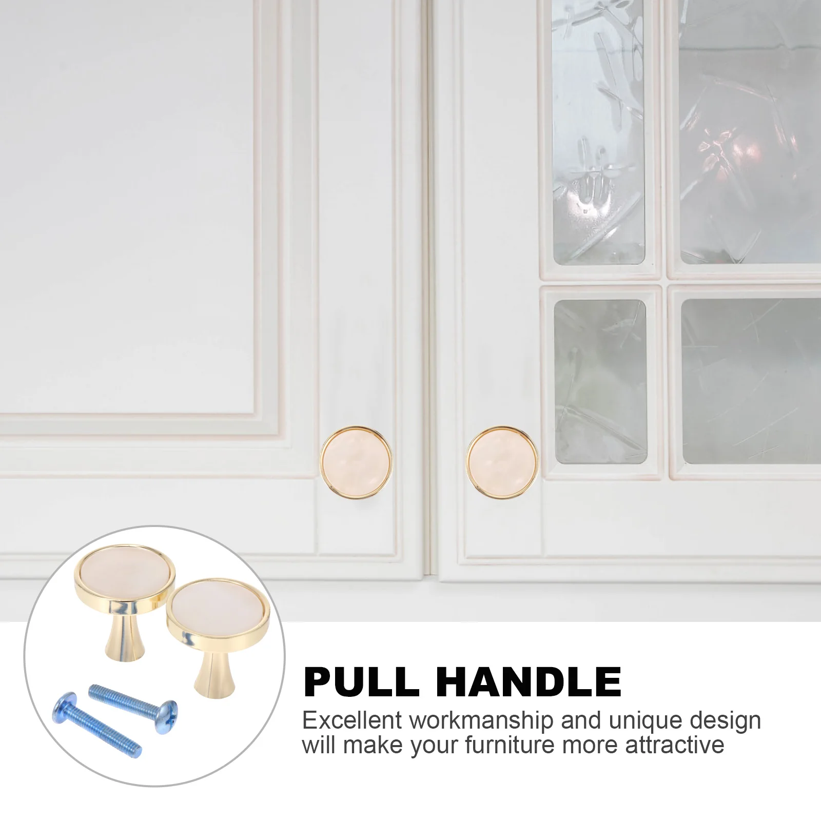 

2pcs Single Hole Small Pull Handles Zinc Alloy Cabinet Door Knobs Round Drawer Wardrobe Office Hardware Furniture