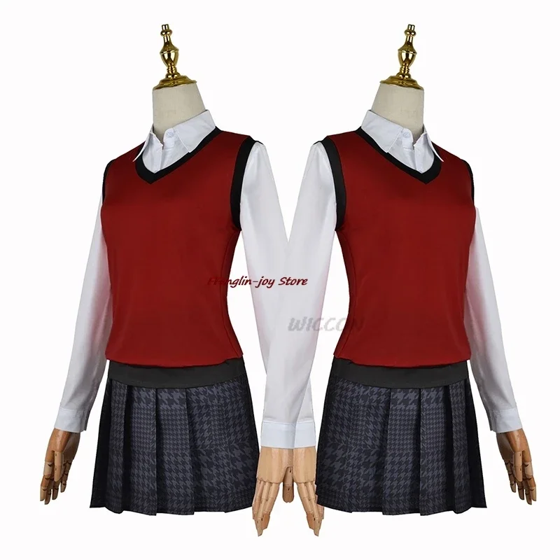 Anime Kakegurui Kostüm Jk-Uniform Midari Ikishima Cosplay Anime Midari Compulsive Gambler Perücken Schulmädchen Schulanzug JK @ 0Z*