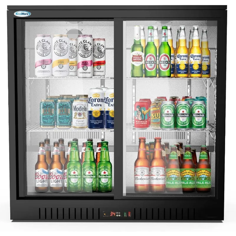 

BC-2DSL-BK Commercial-refrigerators, Double Sliding Door, Black, 7.4 cubic feet US(Origin)