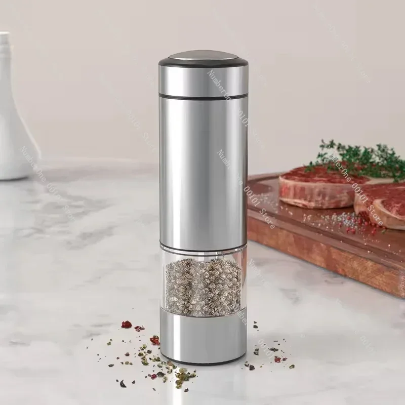 Electric Automatic Salt And Pepper With Led Light Set Spice Mill Adjustable Spices Grinder Kitchen Tools