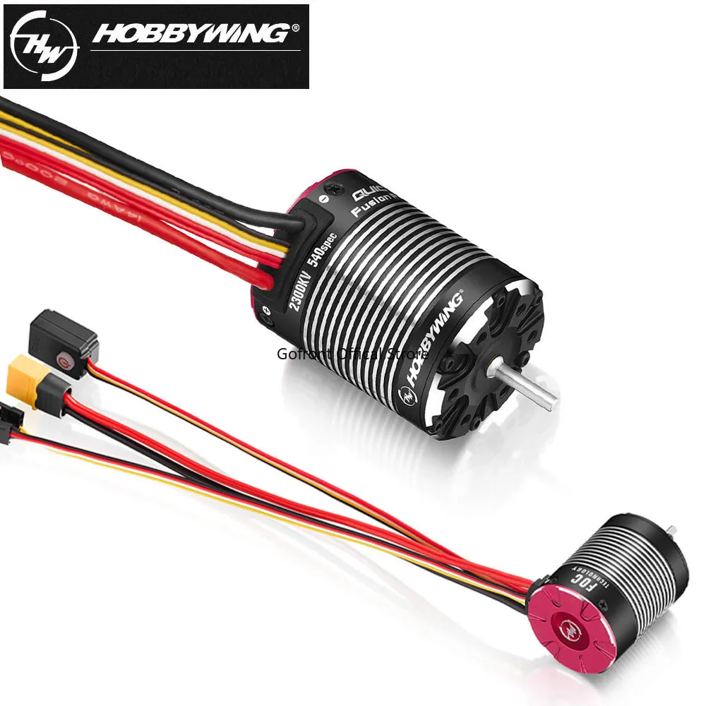 سرعة Hobbywing QuicRun Fusion Pro Elite 2300KV الجديدة بدون فرش ​ ​ وحدة تحكم ESC لألعاب السيارات 1/10 الزواحف