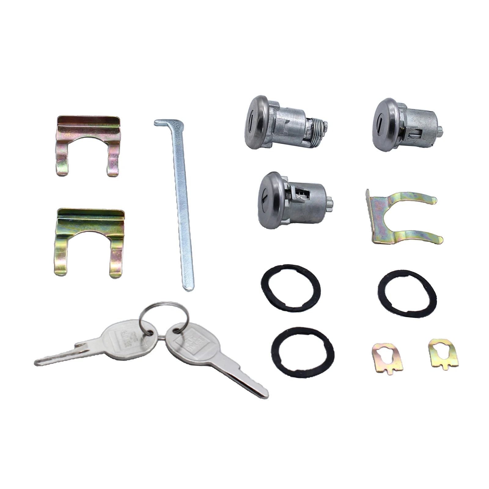 Professional Vehicle Doors Lock Cylinder with 2 Keys Brand New Durable Replacement for GM Chevelle Buick Monte Camaro