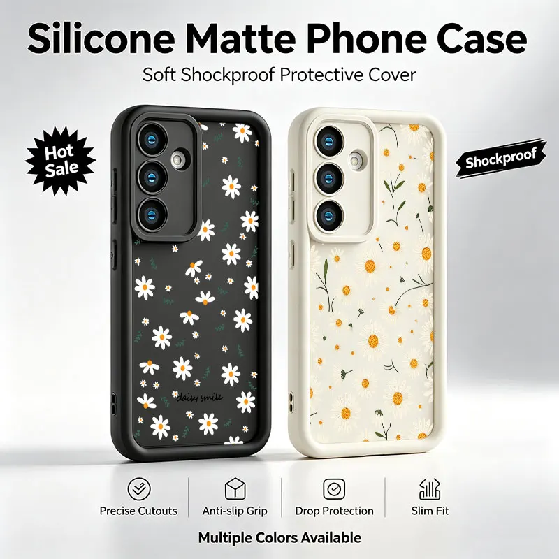 Tender Daisy Phone Case For Samsung Galaxy A17 A16 A15 A14 A07 A06 A57 A56 A55 A54 A53 A52 A36 A35 A34 A33 A26 A25