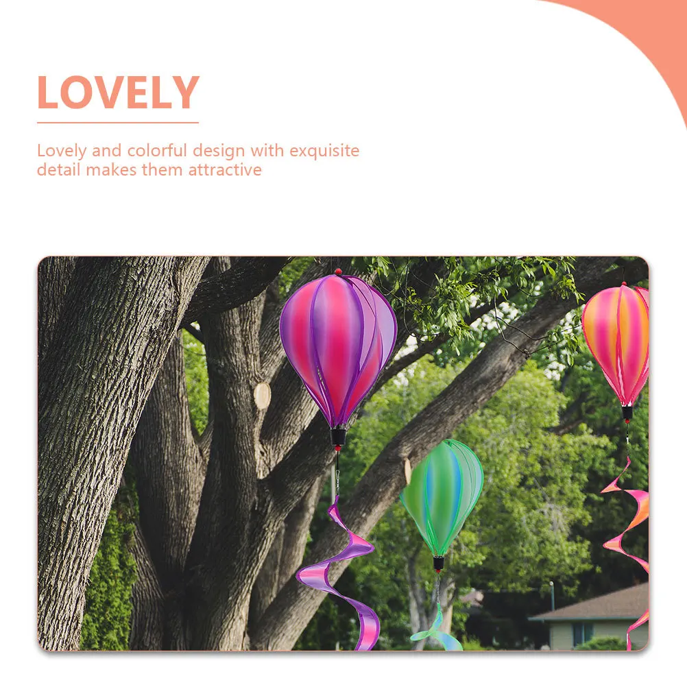 

Colorful Hot Air Balloons Cloth Wind Spinners Outdoor Hanging Decor Garden Yard Party Kindergarten Decoration