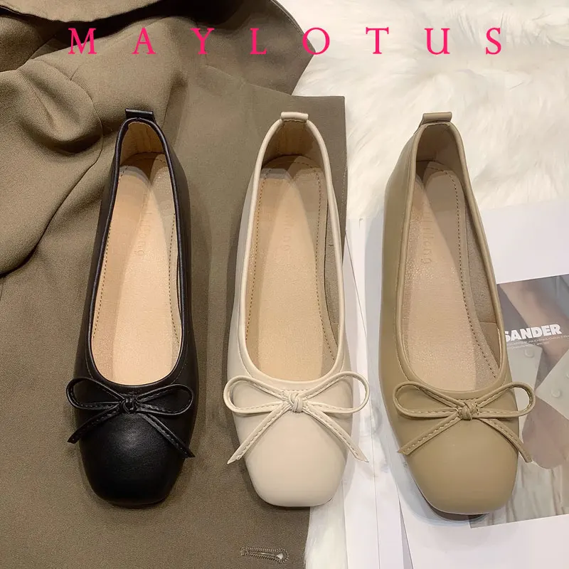 

2025 Woman Flat Sandal Dress Shoes Low Heels Retro Closed Point Toe Sandal Shoes Girls Wedding Shoe Casual Flat Bowknot Shoes