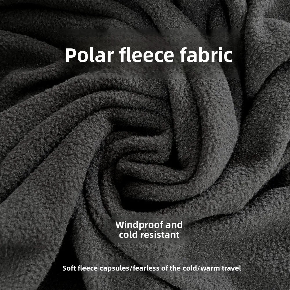 New Adjustable Warm Scarf Polar Fleece Coldproof Fake Collar Solid Color Windproof Neckerchief Outdoor Sports view 4
