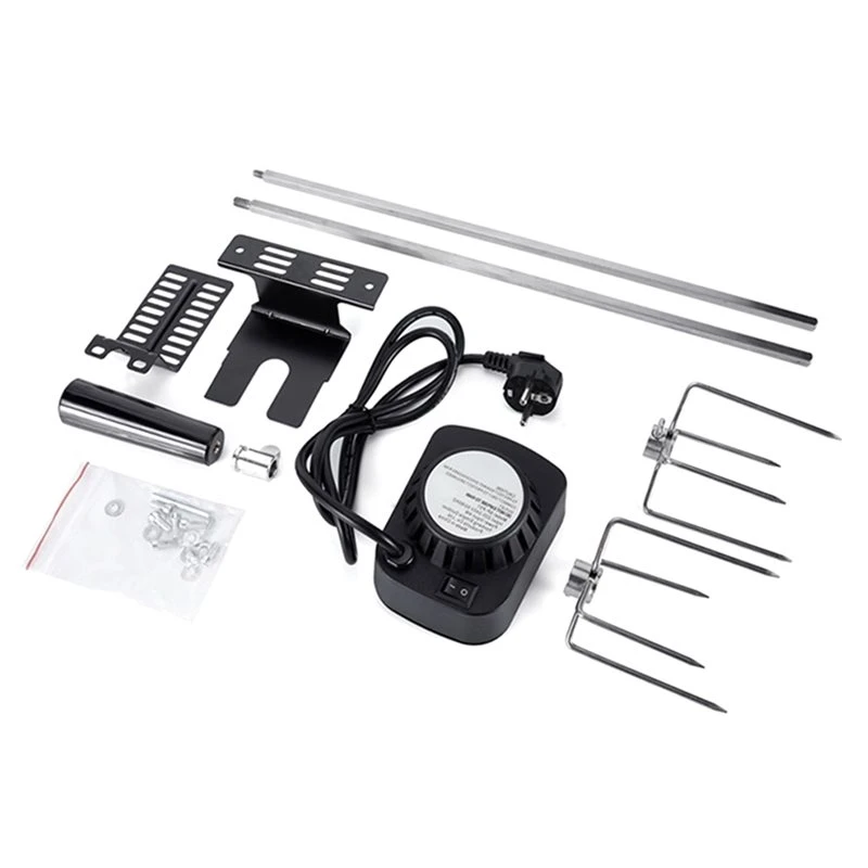 AC62-BBQ Grill Motor Meat Forks Set Rotating Motor Electric Automatic Rotisserie Spit Rod For Camping Household BBQ Motor