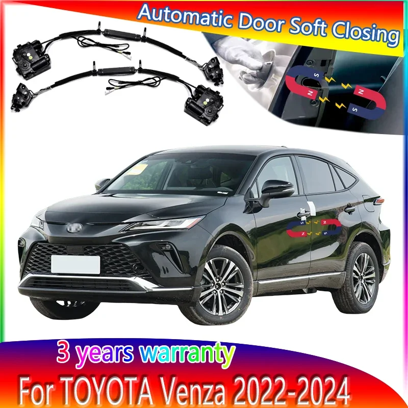 Car Soft Close Door Latch Pass Lock Actuator Electric Absorption Suction Silence Closer For Toyota Venza Car Accessories