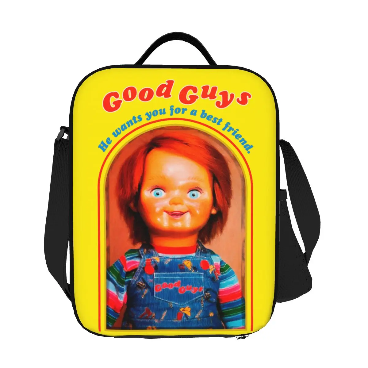 Custom Good Guys Chucky Resuable Lunch Box Leakproof Child\'s Play Doll Thermal Cooler Food Insulated Lunch Bag Kids School