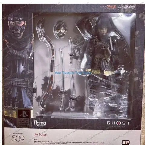 Figma 509 Ghost Of Tsushima Jin Sakai Action Figure 15cm Original