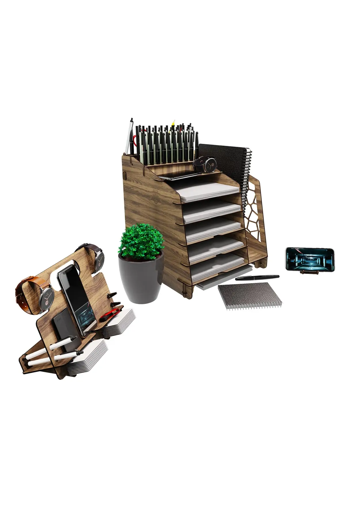 Voronexl Office Desktop Organizer Seti A4 Rak Surat-7 Warna