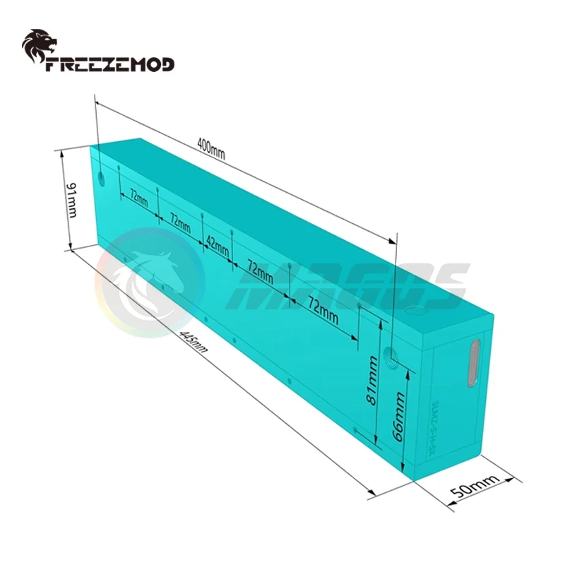 FREEZEMOD Water Cooling Reservoir Long Strip Industrial Acrylic Transparent Water Tank, Large Capacity 10mm Thick 1000ml S-H-SX