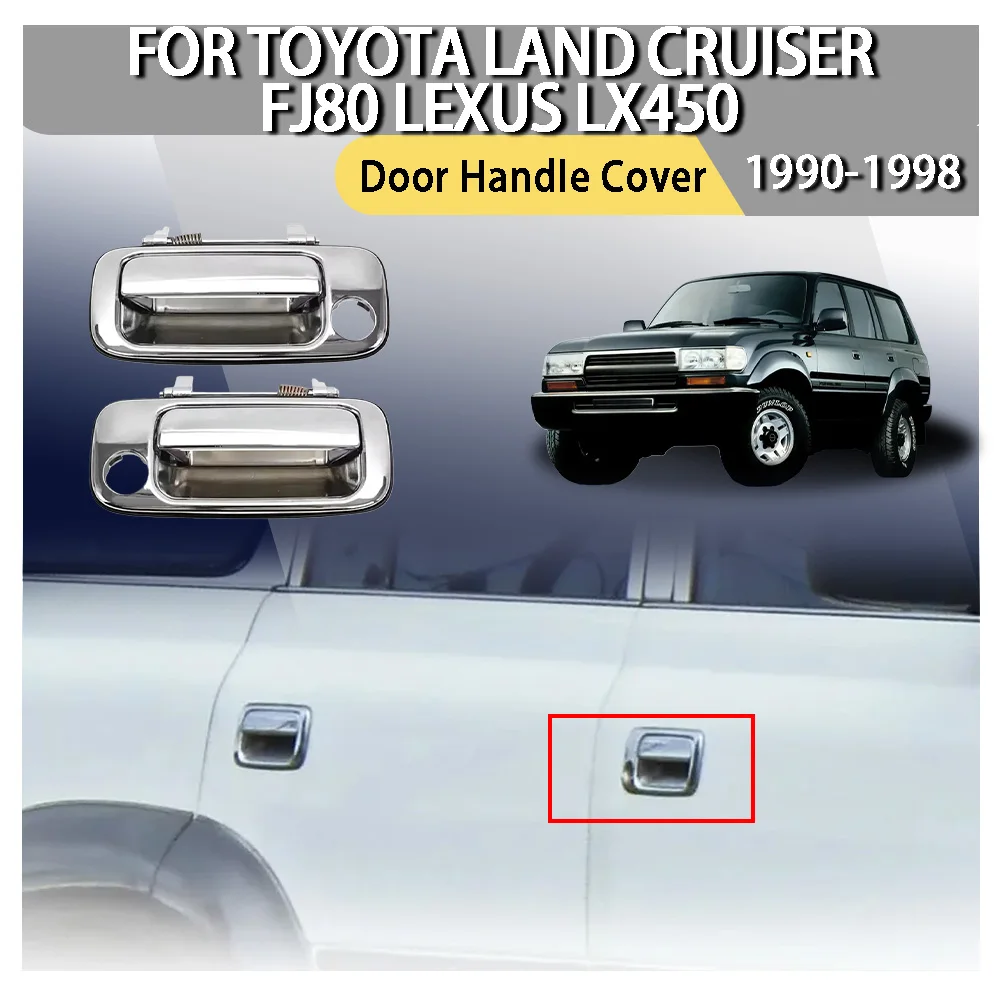 Cubierta de Manija de Puerta para Toyota Land Cruiser FJ80 1990-1998 Lexus LX450 1990-1998 Exterior de Coche 69210-60010 69220-60010 69230-60010