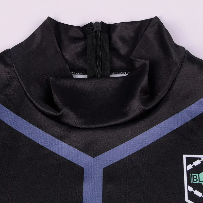 Disfraz de Cosplay de Anime con cerradura azul, camiseta de fútbol, ropa deportiva negra, UNIFORMES DE EQUIPO de Halloween, NGI, Seishiro, Mikage Reo