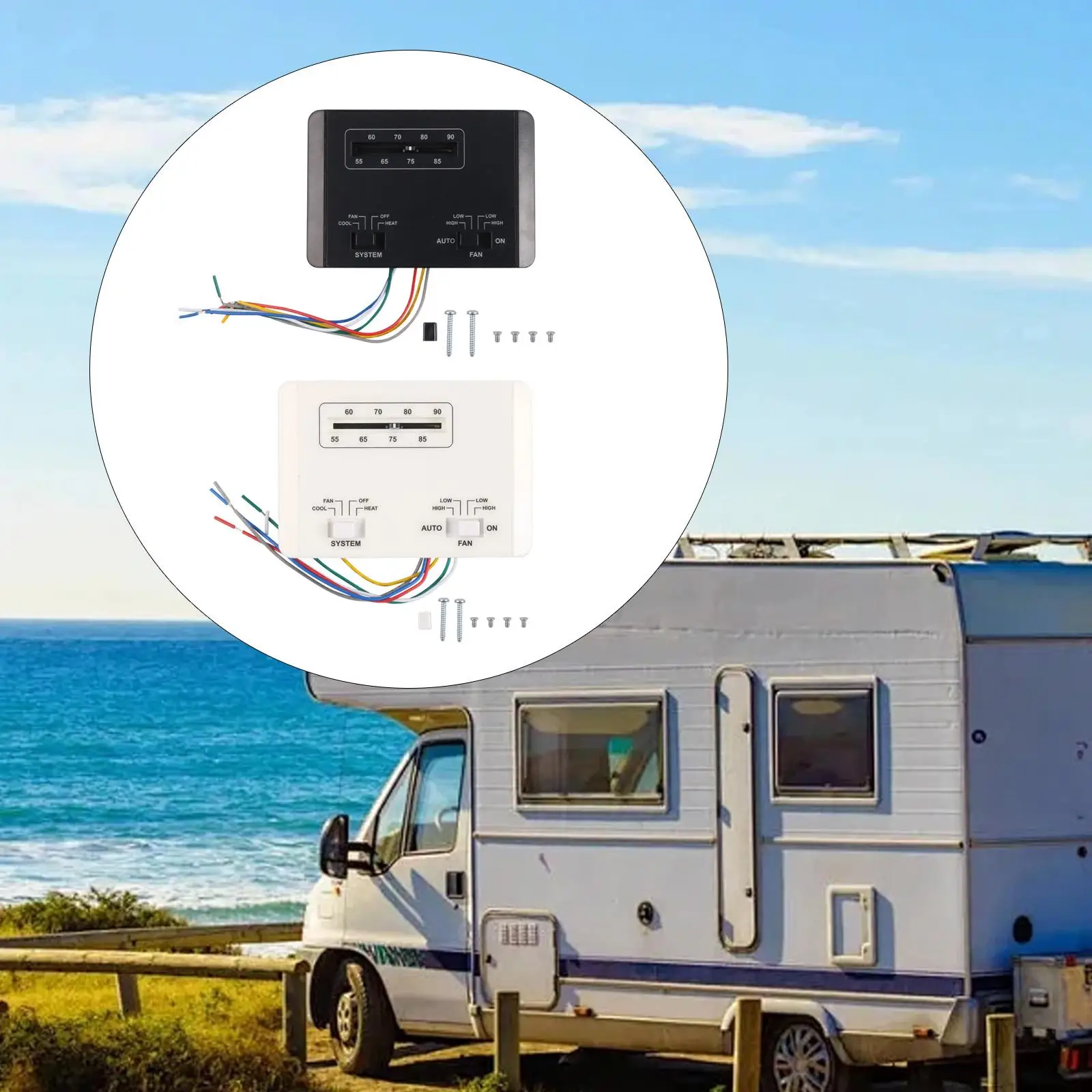 ترموستات RV، أنظمة AC RV، أداء عالي، ترموستات مكيف الهواء RV، التحكم في درجة الحرارة، مرحلة واحدة، لسلسلة Mach