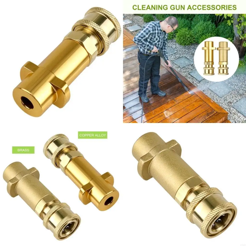   Brass Quick Coupler for Pressure Washer Adapter Foams Pots Attachment