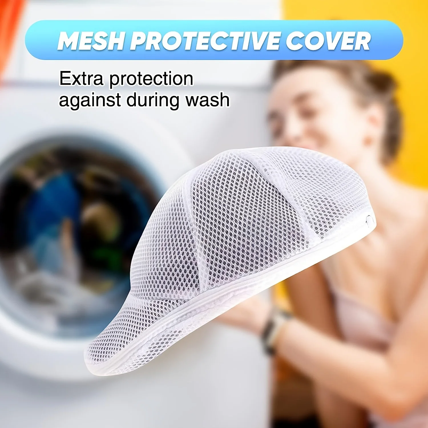 Baseball Hat Cleaner for Washing Machine, Hat Cleaning Protector, Ball Washing Holder - Mens/Womens - 1/2/4pcs Washing bag