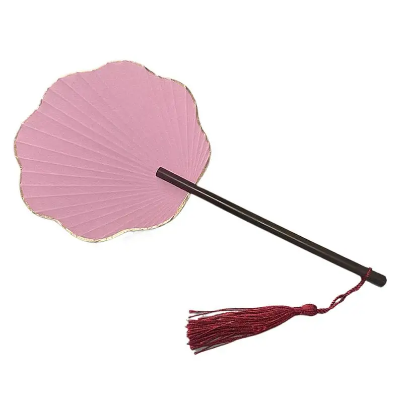 Chinese Hand Fan Blank Craft Fan Rice Paper Fan Festival Decoration Elegant Activity Props For Hand Painting Crafting