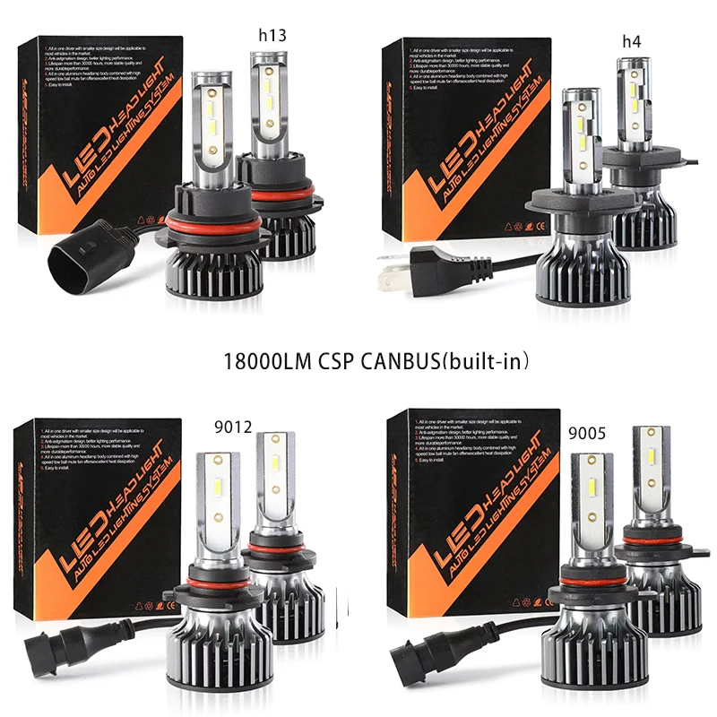 Heyword 26000lm 160W 1860 CSP chip 3000k/4300k/6000k/8000k Car LED Headlight   h4 h7 h1 LED headlights 9005 H7  h11 led light