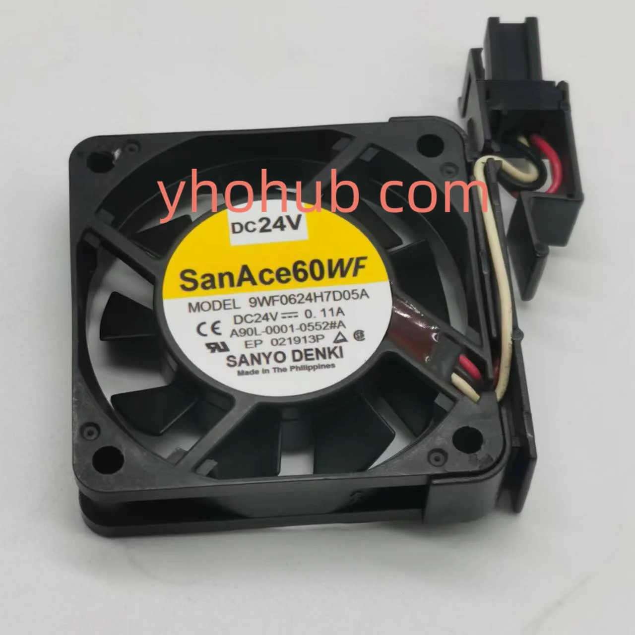 SANYO DENKI 9WF0624H7D05A DC 24V 0.11A 60x60x15mm Server Cooling Fan