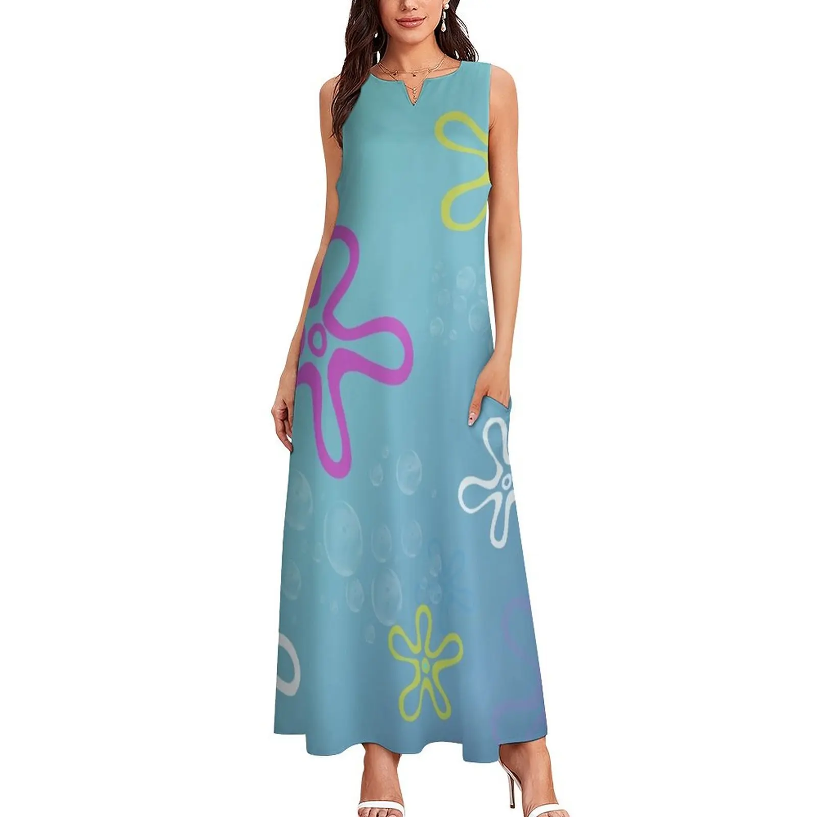 Bikini Bottom (Hawaiian Theme) Long Dress Elegant gowns prom clothes