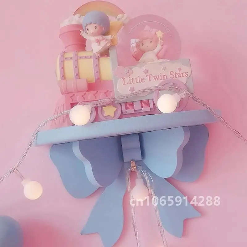 Bonita estante de lazo de madera, estante nórdico de decoración de juguetes montado en la pared, marco de decoración rosa para habitación de niñas y niños, estantes de exhibición para fiesta de cumpleaños