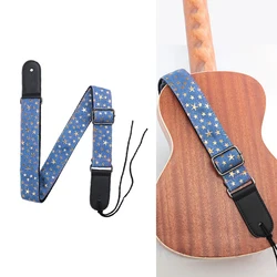 Nylon Guitar Strap for Acoustic Electric Guitar and Bass Multi-Color Guitar Belt Adjustable Colorful Printing Nylon Straps