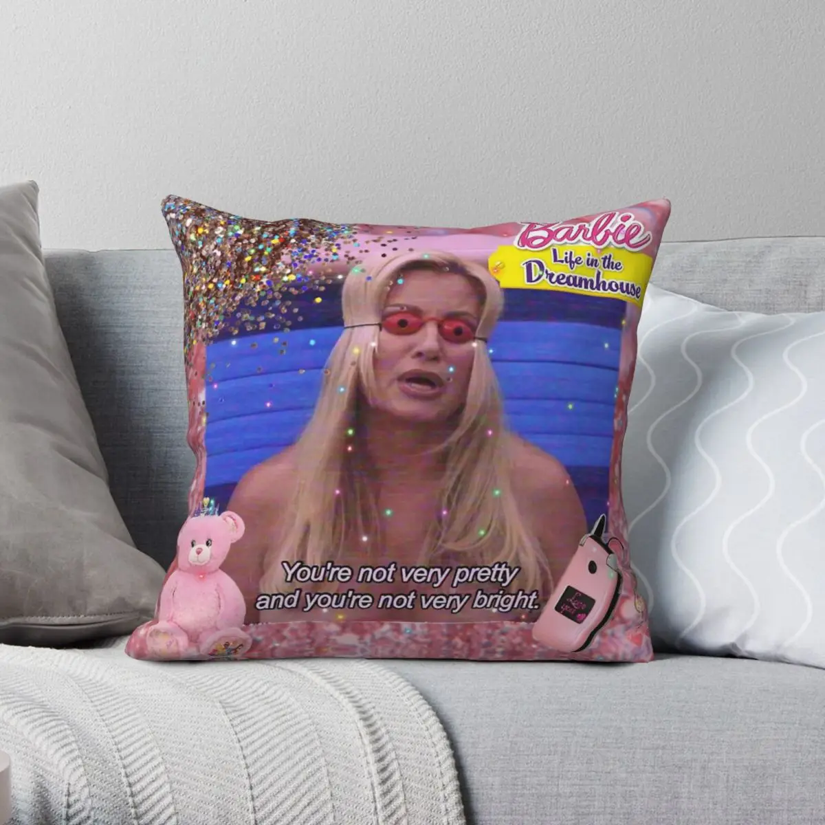 

Jennifer Coolidge Pillowcase Polyester Linen Velvet Printed Zip Decor Home Cushion Cover 45x45