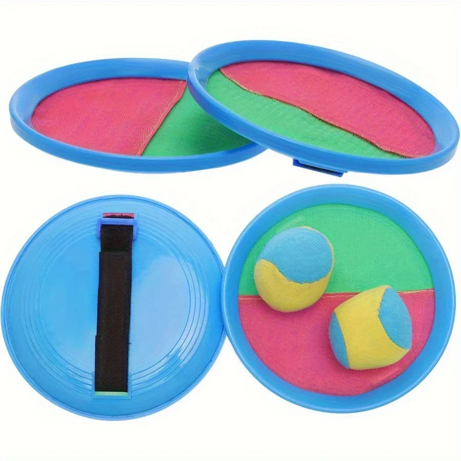 Sticky Paddle Ball Set with Soft Balls Outdoor/Indoor Catch Throw Game Fun Family Sports Activity Safe Portable Backyard JXB