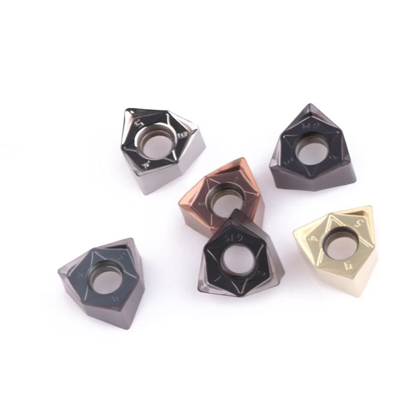 10PCS WNMU 080608 Carbide Inserts Double Sided Hexagonal Fast Feed WNMU080608 Milling Cutter Inserts For MFWN 90 CNC Tool