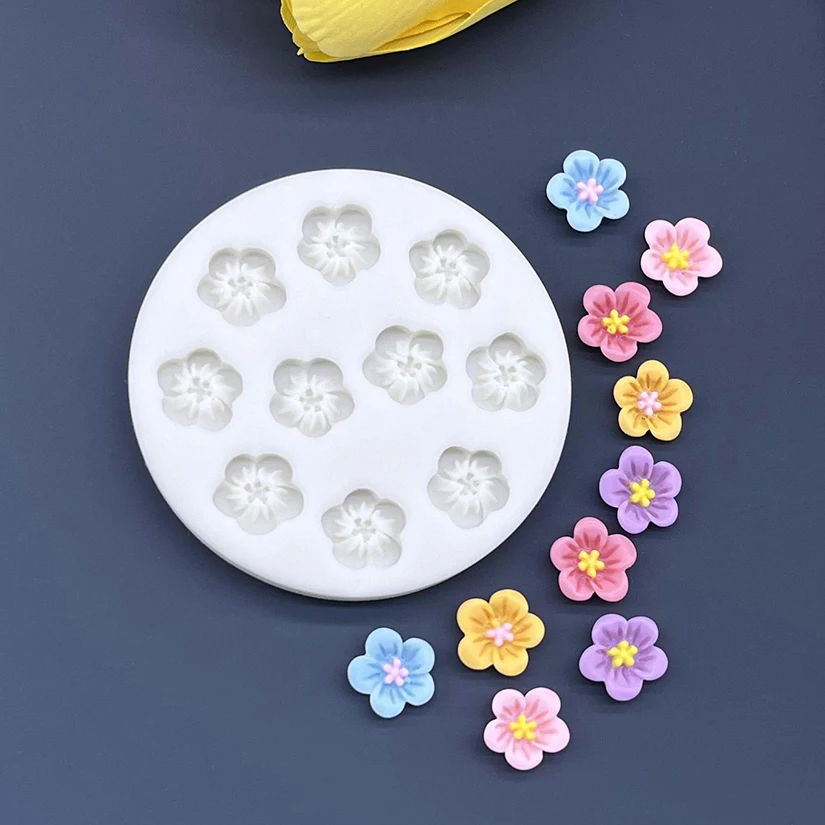 Mini Flower Silicone Sugarcraft Mold Resin Tools Cupcake Baking Mould Fondant Cake Decorating Tools