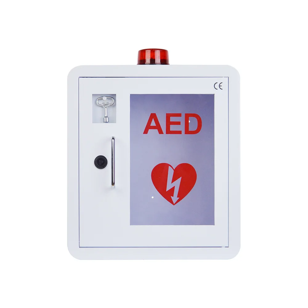 MKR First Aid Kit Indoor Type Storage Box Emergency Alarm Light Mounted Wall Aed Cabinet