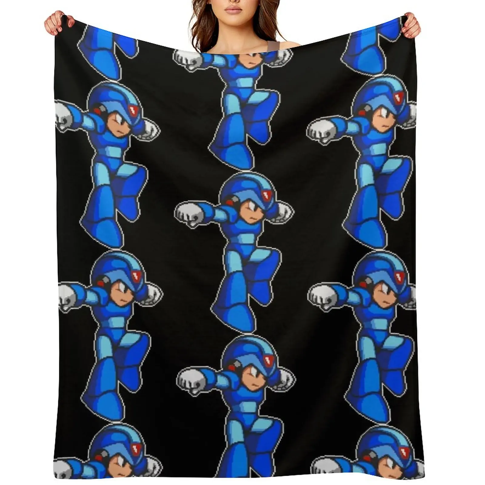 

Mega man X Throw Blanket Soft Beds Thin Luxury Brand Stuffeds Blankets