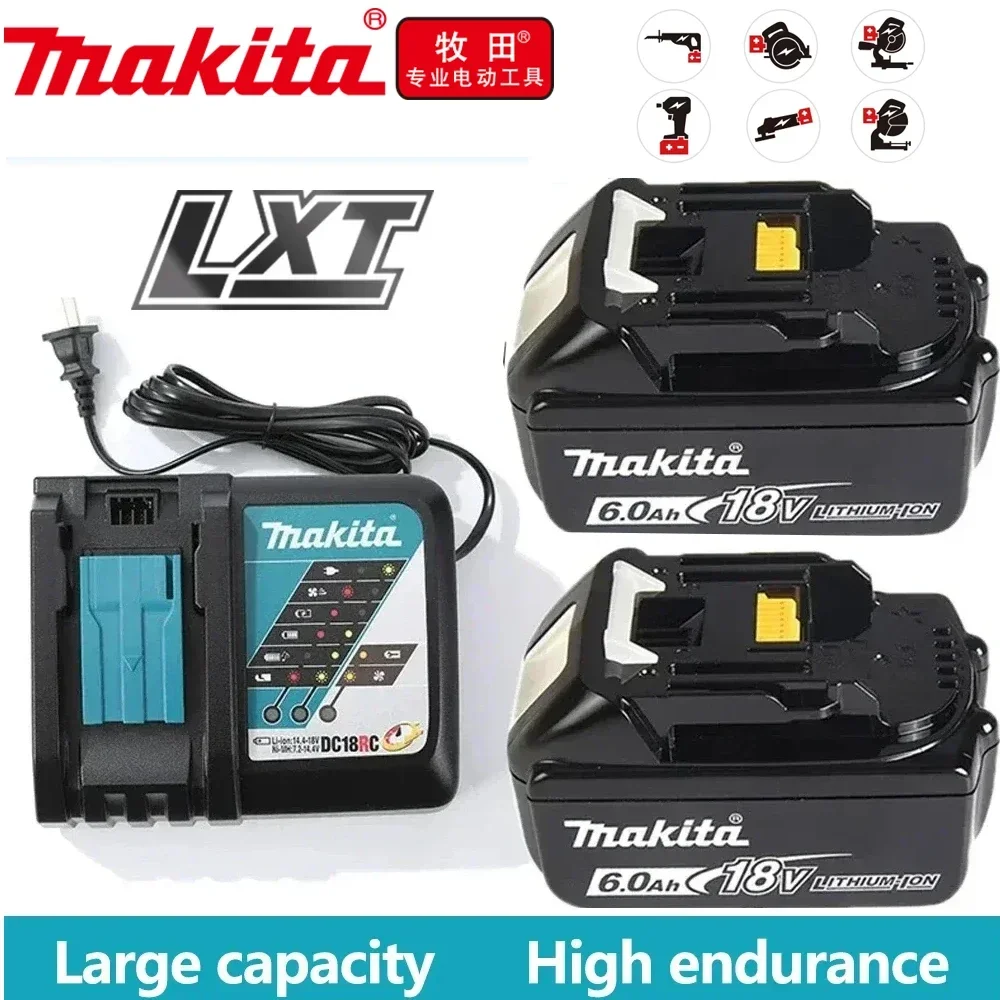 

Original BL1815 6000mAh Li-ion Battery for Makita 18V BL1860 BL1840 BL1850 BL1830 LXT 400 Power Tools Batteries Rechargeable