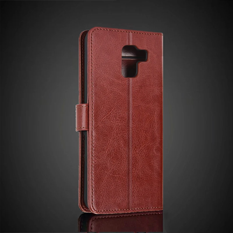 case for Samsung Galaxy A8+ 2018 card holder cover case leather Flip Cover A8 2018 Retro wallet phone bag fitted case business
