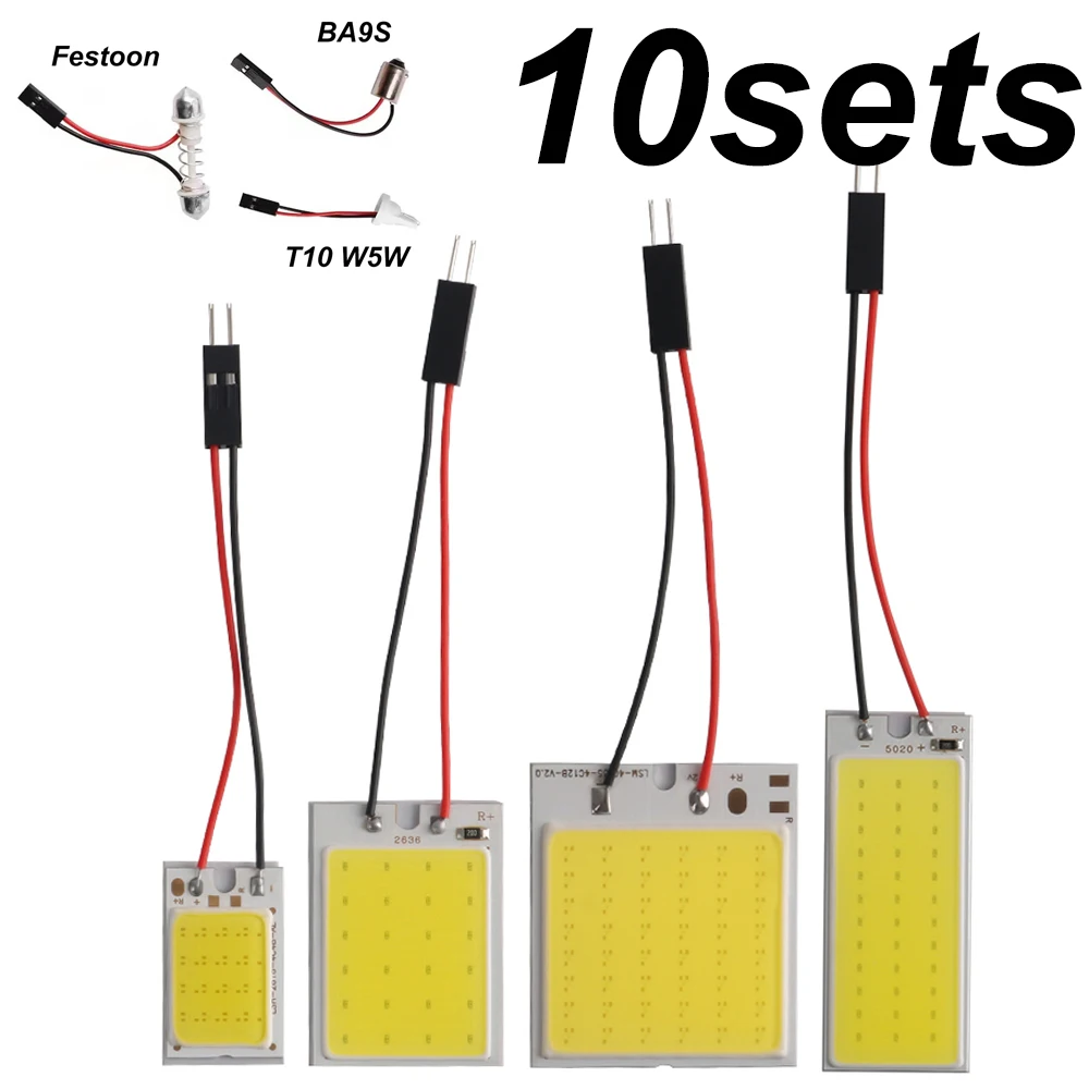 

Автомобильные светодиодные лампы для внутреннего освещения T10 16SMD 24SMD 36SMD 48SMD, 10 комплектов