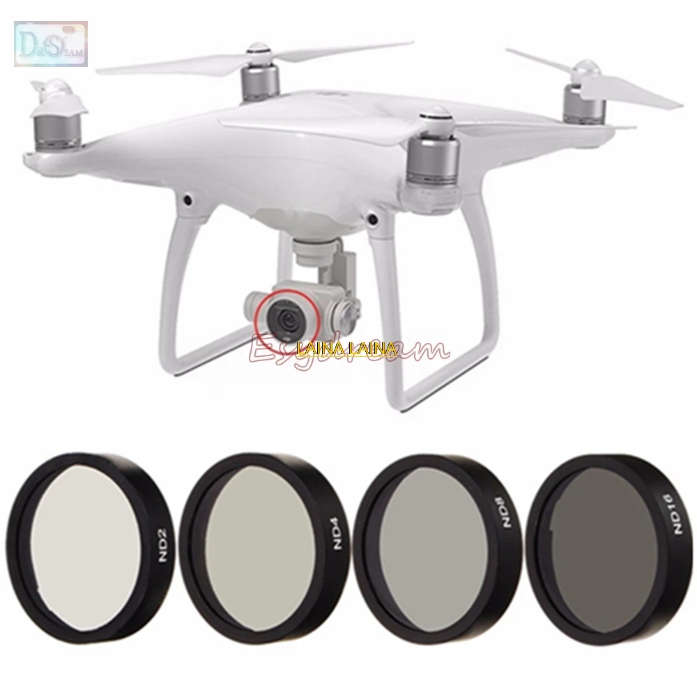 Набор фильтров нейтральной плотности ND2 + ND4 + ND8 + ND16 для DJI Phantom 3 Advanced / Standard / Professional / SE / 4 (аксессуары)