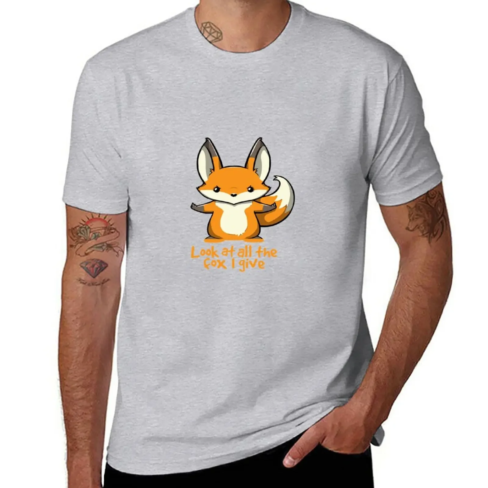 Look at All The Fox I Give T-Shirt pour homme, Hiphelicopter Clothes, Funny, Plus Size for a Boy, Graphic