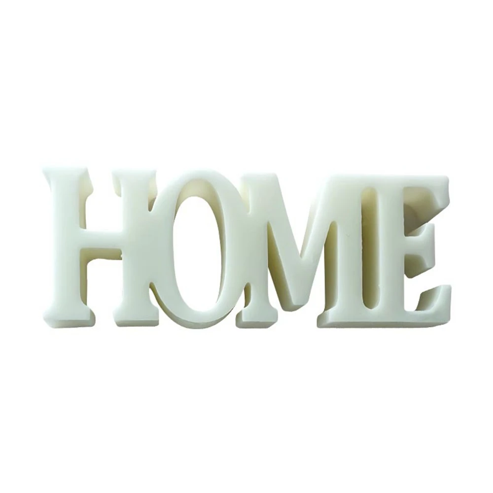 Mold homemade letters HOME gypsum ornaments grinding tools letter Silicone Mold Scented Making Tools 3D DIY Handmade Fragrance