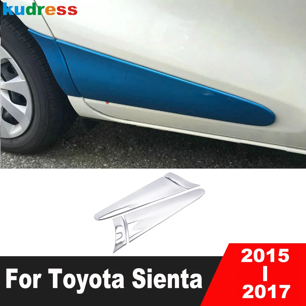 

For Toyota Sienta 2015 2016 2017 XP170 Chrome Car Side Door Body Trim Door Streamer Panel Bumper Hoods Strip Accessories